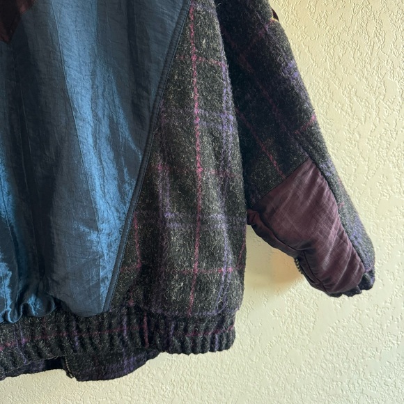 VINTAGE | Karizma East ltd. | 80s mulitcolored snow ski bomber wool jacket | L - Picture 15 of 16